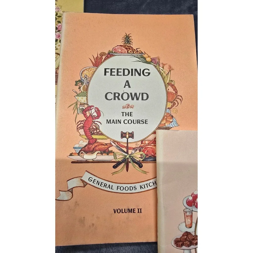Vintage General Foods Kitchens Feeding A Crowd Cookbook Set Volumes 1 2 3